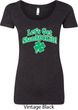 St Patricks Day Lets Get Shamrocked Ladies Scoop Neck