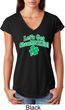 St Patricks Day Lets Get Shamrocked Ladies Tri Blend V-neck
