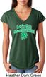 St Patricks Day Lets Get Shamrocked Ladies Tri Blend V-neck