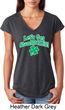 St Patricks Day Lets Get Shamrocked Ladies Tri Blend V-neck