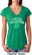 St Patricks Day Lets Get Shamrocked Ladies Tri Blend V-neck
