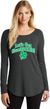 St Patricks Day Lets Get Shamrocked Ladies Tri Long Sleeve