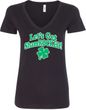 St Patricks Day Lets Get Shamrocked Ladies V-Neck