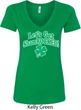St Patricks Day Lets Get Shamrocked Ladies V-Neck