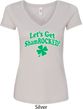 St Patricks Day Lets Get Shamrocked Ladies V-Neck
