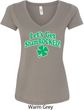 St Patricks Day Lets Get Shamrocked Ladies V-Neck