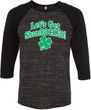 St Patricks Day Lets Get Shamrocked Raglan Shirt