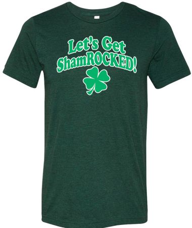 St Patricks Day Lets Get Shamrocked Tri Blend Tee