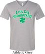 St Patricks Day Lets Get Shamrocked Tri Blend V-neck