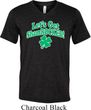 St Patricks Day Lets Get Shamrocked Tri Blend V-neck