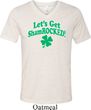 St Patricks Day Lets Get Shamrocked Tri Blend V-neck