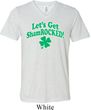 St Patricks Day Lets Get Shamrocked Tri Blend V-neck