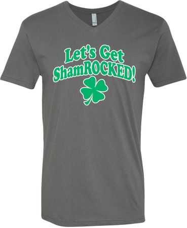 St Patricks Day Lets Get Shamrocked V-neck
