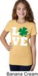 St Patricks Day Love Shamrock Girls T-shirt