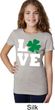 St Patricks Day Love Shamrock Girls T-shirt
