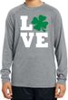 St Patricks Day Love Shamrock Kids Dry Wicking Long Sleeve