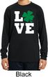 St Patricks Day Love Shamrock Kids Dry Wicking Long Sleeve