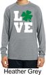 St Patricks Day Love Shamrock Kids Dry Wicking Long Sleeve