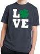 St Patricks Day Love Shamrock Kids Dry Wicking T-shirt