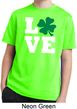 St Patricks Day Love Shamrock Kids Dry Wicking T-shirt
