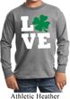 St Patricks Day Love Shamrock Kids Long Sleeve