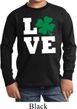 St Patricks Day Love Shamrock Kids Long Sleeve