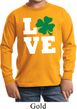St Patricks Day Love Shamrock Kids Long Sleeve