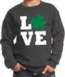 St Patricks Day Love Shamrock Kids Sweatshirt