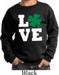 St Patricks Day Love Shamrock Kids Sweatshirt