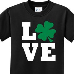 St Patricks Day Love Shamrock Kids T-shirt