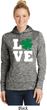 St Patricks Day Love Shamrock Ladies Dry Wicking Hoodie