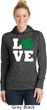 St Patricks Day Love Shamrock Ladies Dry Wicking Hoodie