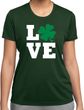 St Patricks Day Love Shamrock Ladies Dry Wicking T-shirt