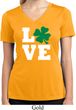 St Patricks Day Love Shamrock Ladies Dry Wicking V-neck