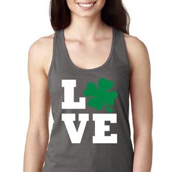 St Patricks Day Love Shamrock Ladies Ideal Tank Top St Patricks Day Love Shamrock Ladies Ideal Tank Top
