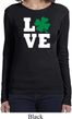 St Patricks Day Love Shamrock Ladies Long Sleeve
