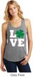 St Patricks Day Love Shamrock Ladies Racerback Tank Top