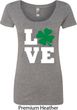 St Patricks Day Love Shamrock Ladies Scoop Neck