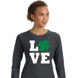 St Patricks Day Love Shamrock Ladies Sweatshirt St Patricks Day Love Shamrock Ladies Sweatshirt