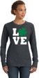 St Patricks Day Love Shamrock Ladies Sweatshirt