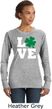 St Patricks Day Love Shamrock Ladies Sweatshirt