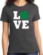 St Patricks Day Love Shamrock Ladies T-shirt