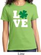 St Patricks Day Love Shamrock Ladies T-shirt