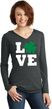 St Patricks Day Love Shamrock Ladies Tri Hoodie