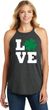 St Patricks Day Love Shamrock Ladies Tri Rocker Tank Top