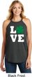 St Patricks Day Love Shamrock Ladies Tri Rocker Tank Top