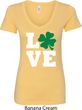 St Patricks Day Love Shamrock Ladies V-Neck