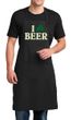St Patricks Day Mens Apron I Love Beer Full Length Apron with Pockets