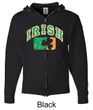 St Patricks Day Mens Hoodie Distressed Irish Shamrock Full Zip Hoody