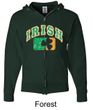 St Patricks Day Mens Hoodie Distressed Irish Shamrock Full Zip Hoody